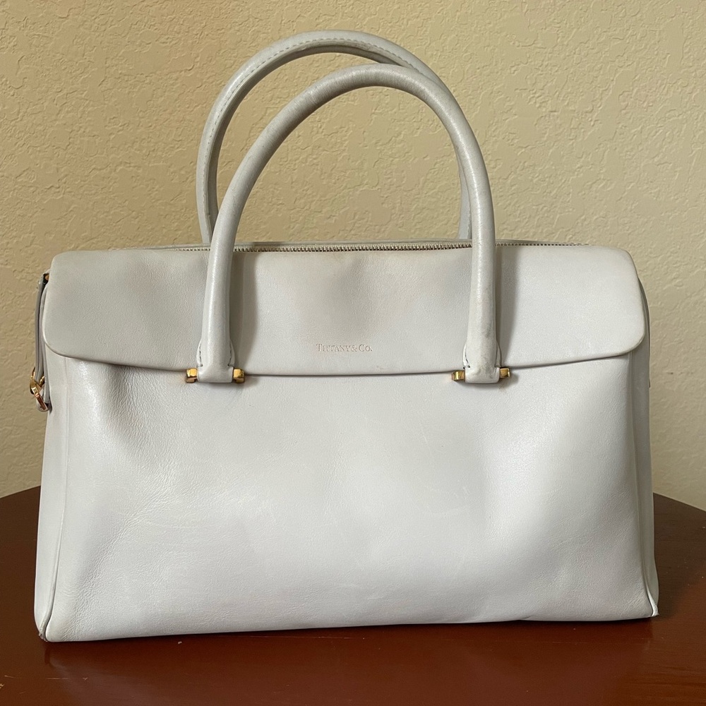 Tiffany & Co. Gray Leather Handbag